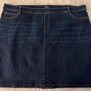 JJill dark washed denim skirt in 4X